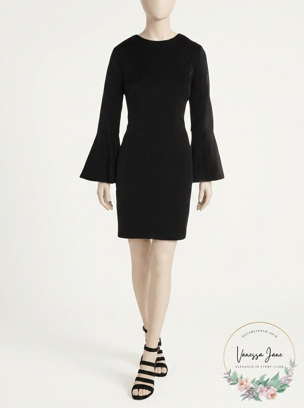 Lauren Ralph Lauren Womens Polka Dot Bell Sleeves Wear to Work Dress,Size 10