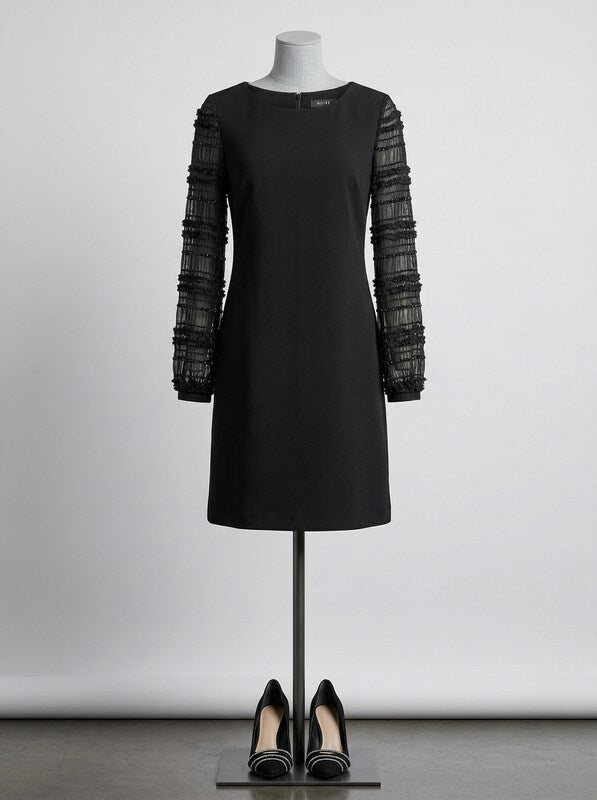 Alfani Womens Black Shimmer Shift Party Cocktail Dress, Size Small