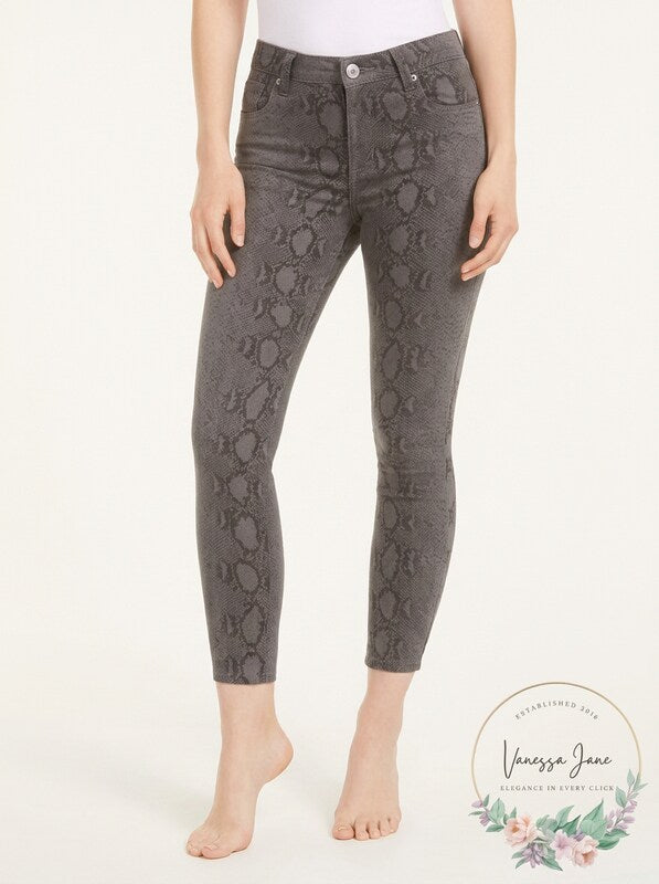 Sts Blue Ellie Snake-Print Skinny Ankle Jeans,Size 26