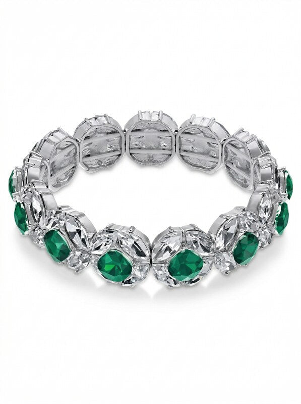 Charter Club Crystal and Stone Stretch Bracelet