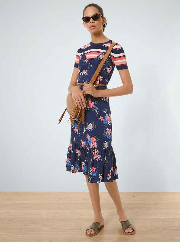 Michael Michael Kors Floral-Print Slip Dress, Size Medium