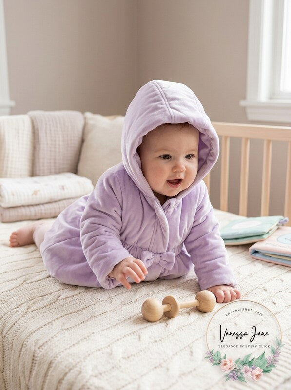 First Impressions Baby Girls Velvet Bubble Coat, 6/9 Months