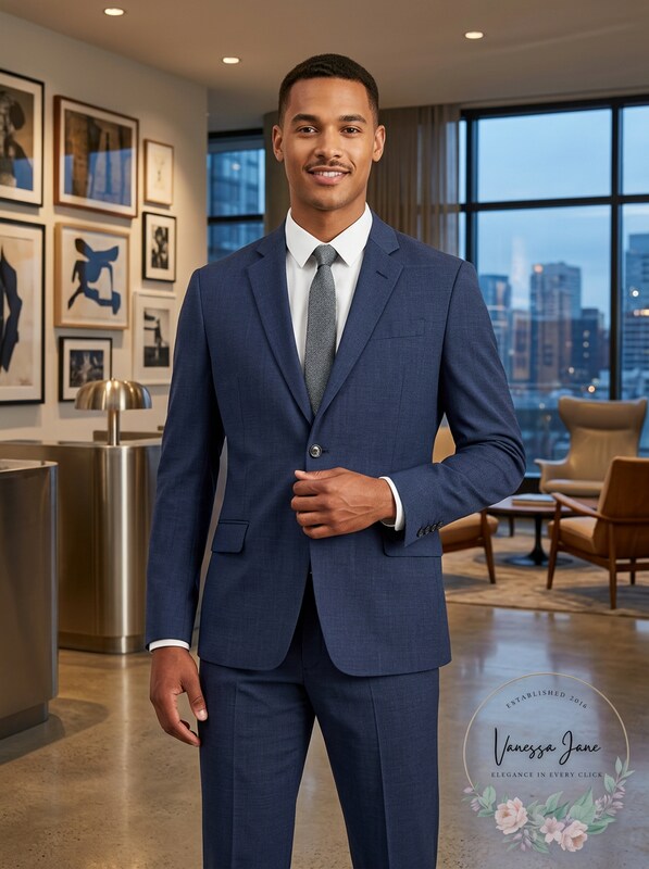 Armani Exchange Mens Navy Single Breasted Slim Fit Suit Separate Blazer 40L
