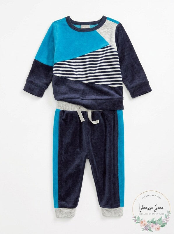 First Impressions Baby Boys 2-Pc. Colorblocked Sweatshirt, Size 24Months