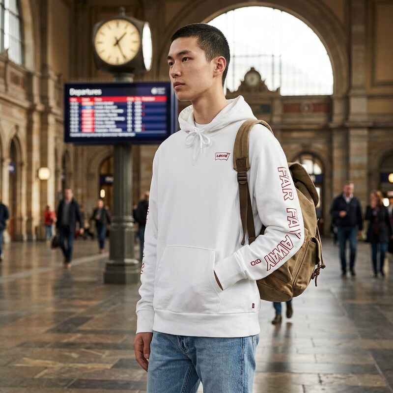 Levis Mens Star Wars Stormtrooper Hoodie ,White, Size Large