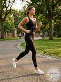 Dkny Sport Flocked-Logo High-Waist Leggings