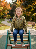 Limited Too Girls Too Bomber W/Patches & Quilted Sleeves, Size 5/6