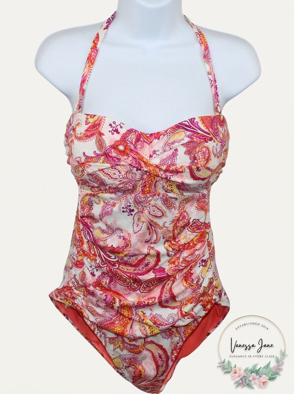 Lauren Ralph Lauren Tummy-Control One-Piece Swimming Wear, Size 8