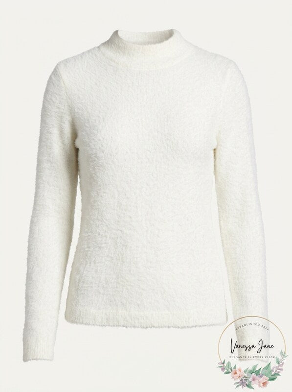 Alfani Mock-Neck Boucle Sweater, Size Large
