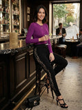 Thalia Sodi Lace-Trim Leggings, Size Small
