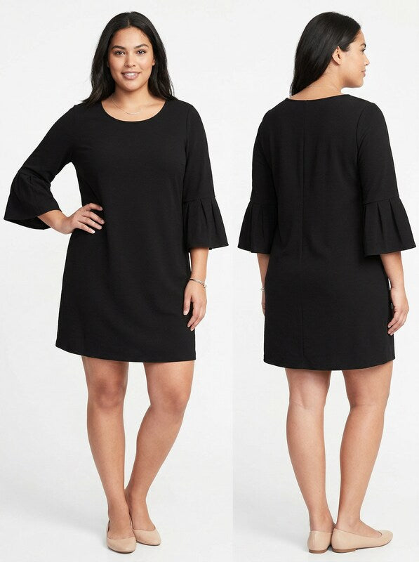 City Chic Womens Plus Flirty Flute Bell Sleeves Cocktail Shift Dress, SZ L/20
