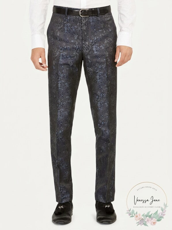 Tallia Orange Mens Slim-Fit Snakeskin-Print Pants, 33x30