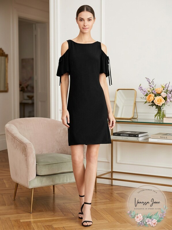 American Living Women's Cold-Shoulder Fit & Flare Dress, Size 8