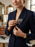 Charter Club Gold-Tone Pave Bow Pin