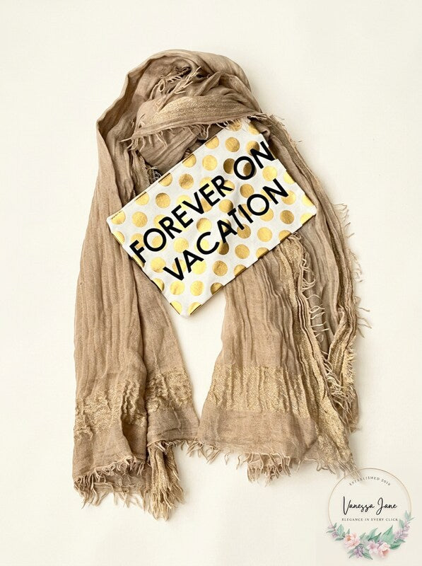 Collection Xiix Forever on Vacation Travel Bag and Scarf, Sandstone One Size