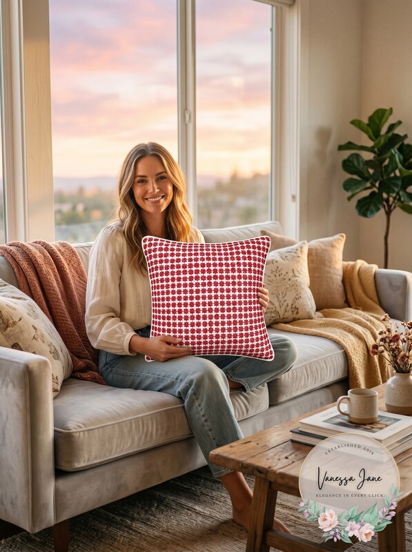 Sky Sunset Blossoms Decorative Pillow, 18 x 18 Various Colors