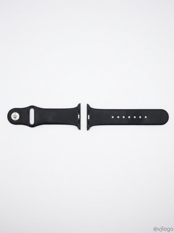 FanTEK Apple Watch Band - Soft Silicone Sport Style - M/L/Black
