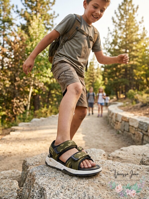 Steve Madden Camo Double Strap Active Big Boys BHomer Sandals