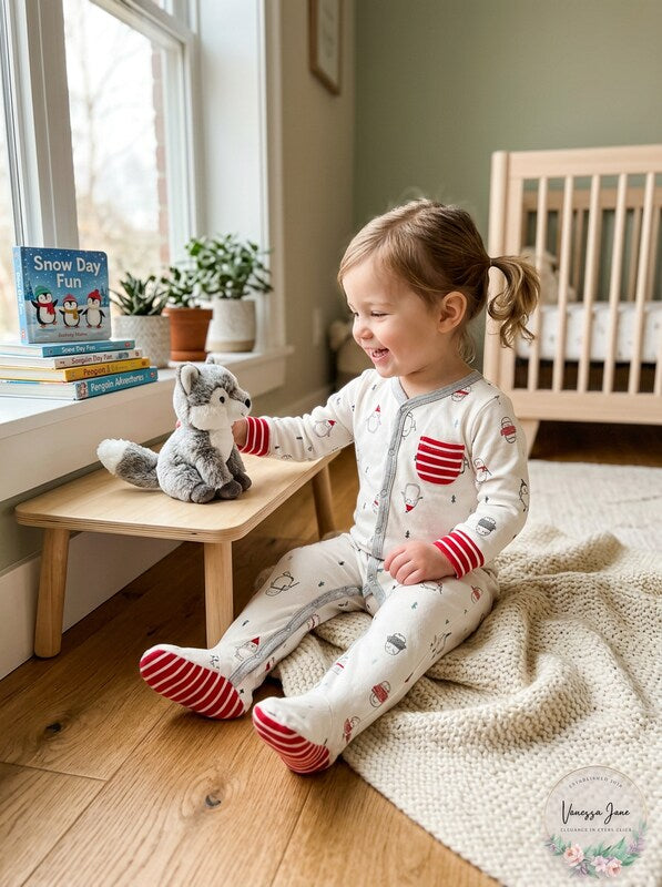 First Impressions Baby Boys Cotton Penguin Footed Coverall, 3-6 Mo