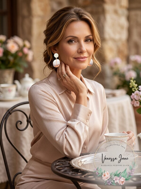 Charter Club Imitation Pearl and Stone Drop Earrings