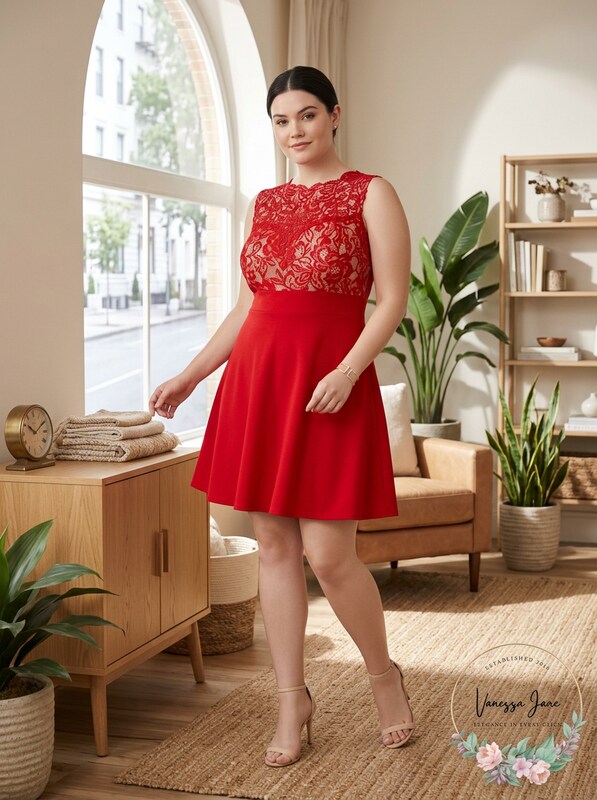 Love Squared Womens Plus Lace Textured Party Dress, Size 3X