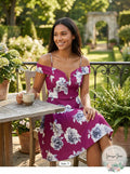 City Studios Juniors Off-the-Shoulder Floral-Print Dress, Size 7