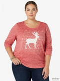 Style & Co Plus Size Reindeer Sweatshirt, Size 3X