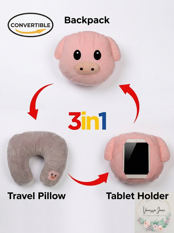 IU Emoji IU44 3 in 1 Piggy Emoji Pillow