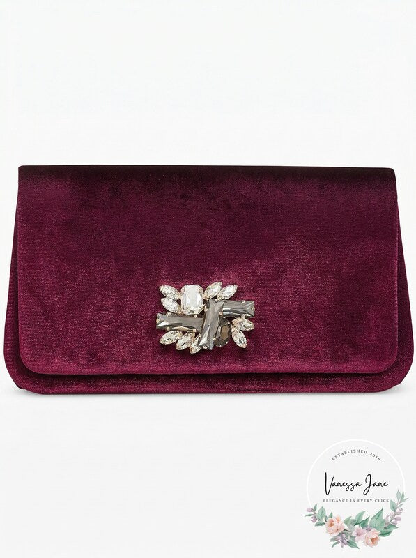 I.n.c. Mishel Velvet Brooch Clutch