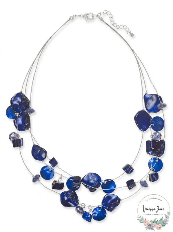 Style & Co Shell Multi-Row Illusion Necklace