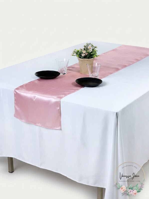 MDS Pack of 25 Wedding 12 x 108 Inch Satin Table Runner for Wedding Banquet Deco