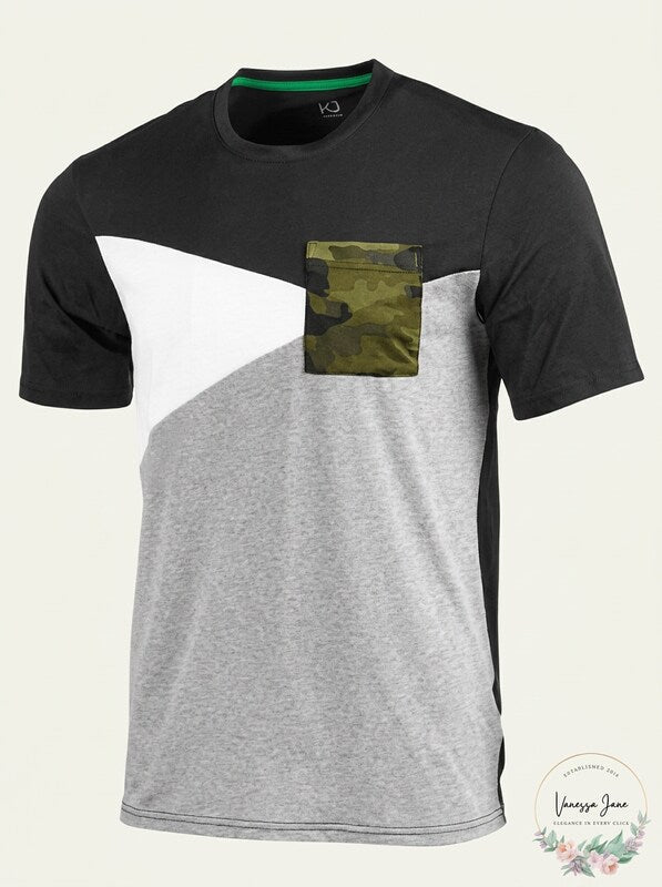 Ideology Crewneck Pocket Short-Sleeve T-Shirt,Size XXL