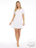 Flora by Flora Nikrooz Maura Ribbed Sleep T-Shirt Nightgown, Size Medium