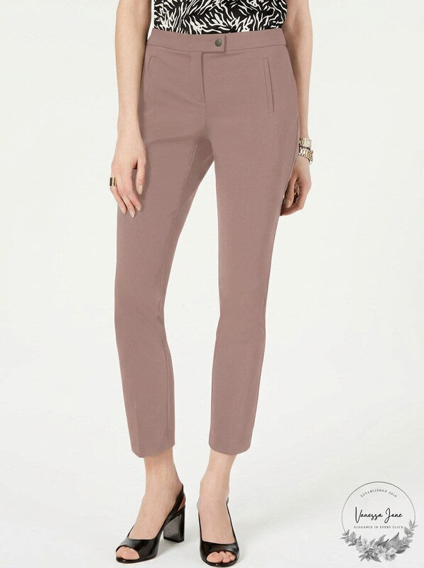 Alfani Womens Slim Fit Tummy Slimming Trouser Pants, Size 6