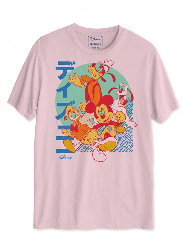 Disney the Group Mens Graphic Classic Fit T-Shirt - Soft Pink, Size Small