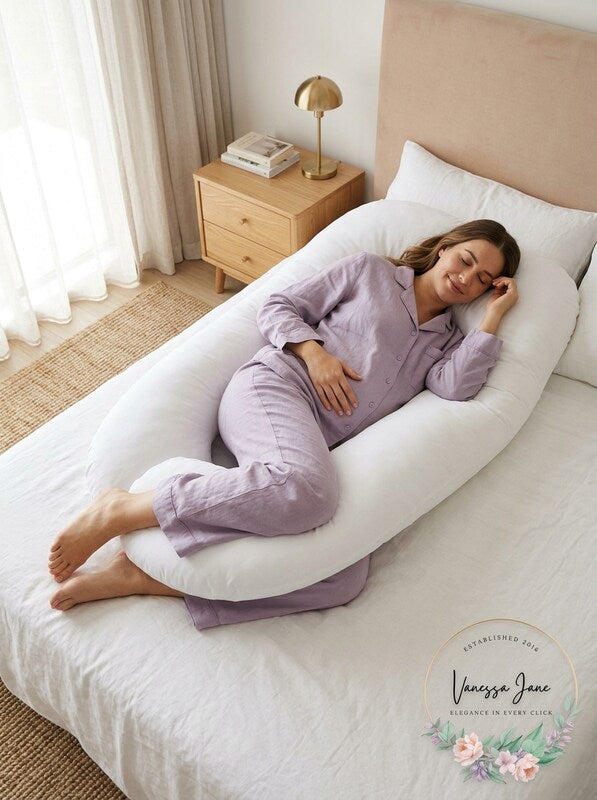 Cheer Collection Hypoallergenic Down Alternative Pregnancy U Shaped Body Pillow
