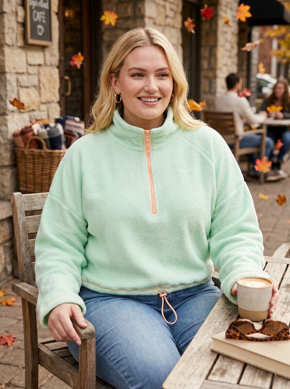 Full Circle Trends Trendy Plus Size Bungee-Hem Sweatshirt, Size 3X