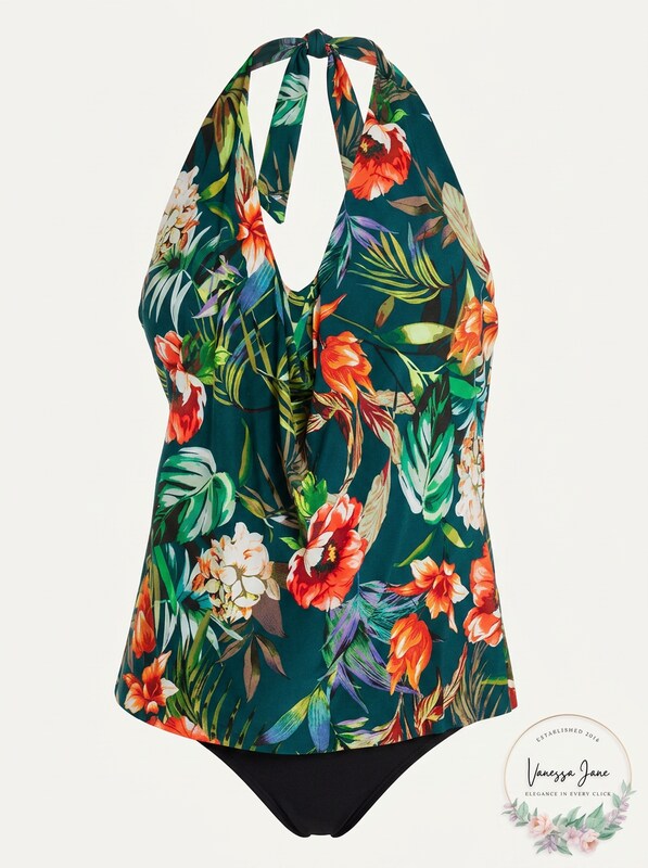 Magicsuit Serenity Sophie Printed Halter Tankini Top, Size 8