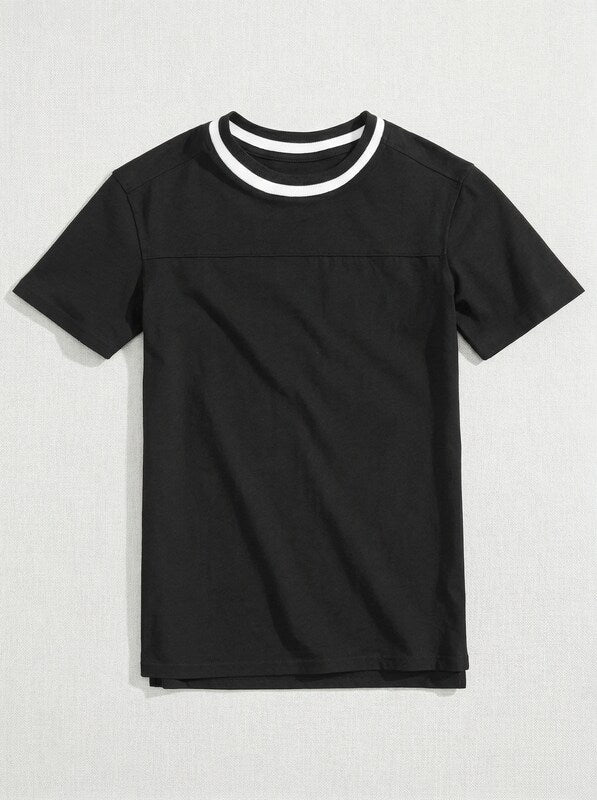 Jaywalker Big Boys Contrast Collar T-Shirt, Size Medium