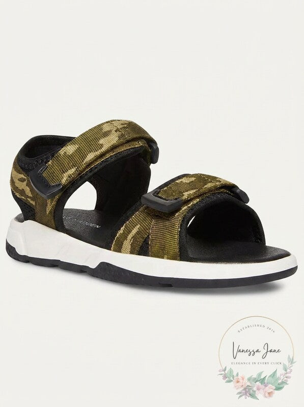 Steve Madden Camo Double Strap Active Big Boys BHomer Sandals