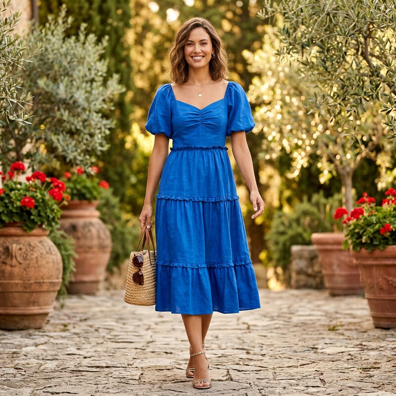 Lucy Paris Mischa Tiered Dress, Size XS