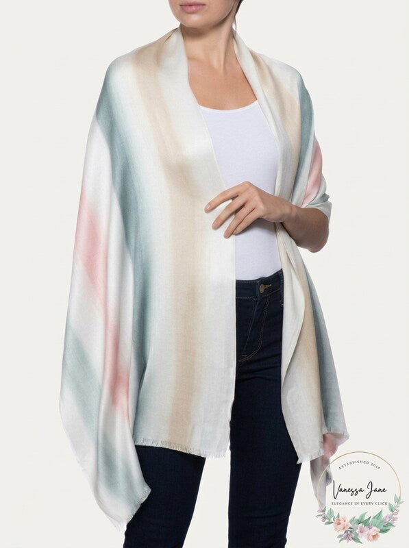 Inc International Concepts Tie-Dyed Stripes Pashmina Scarf