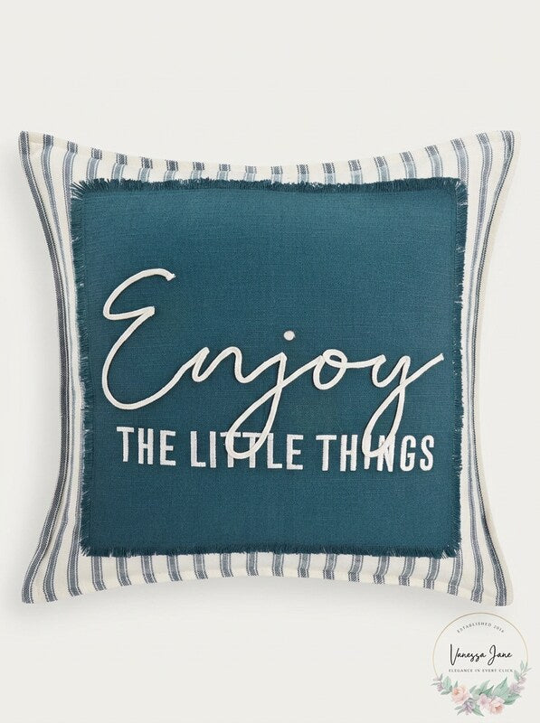 Lacourte Enjoy the Little Things Pillow – 20X20 Teal
