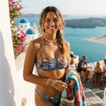 ONeill Womens Santorini Bandeau Bikini Top, Size Large