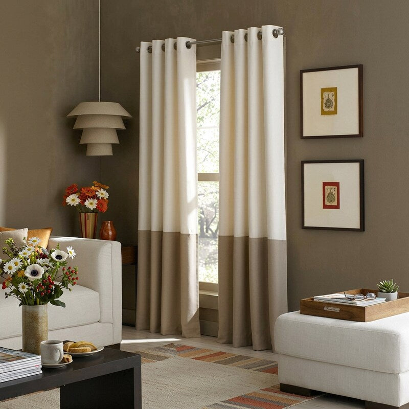Curtainworks Kendall Color Block Grommet Curtain Panel 52 x 120