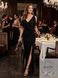 Lauren Ralph Lauren Cold-Shoulder Jersey Gown, Size 8