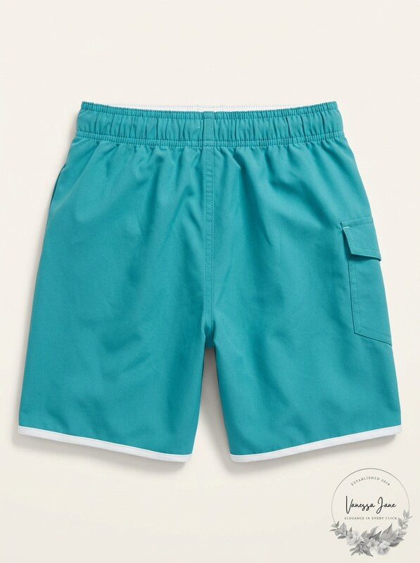Laguna Boys UPF 50 Boys Stripe Drawstring Boardshorts Swim Trunks, Size 3T