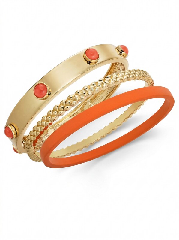 Inc Gold-Tone 3-Pc. Set Bangle Bracelets