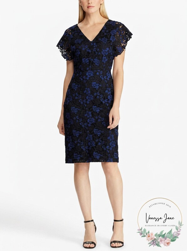 Lauren Ralph Lauren Floral Lace Dress Parisian, Size 6