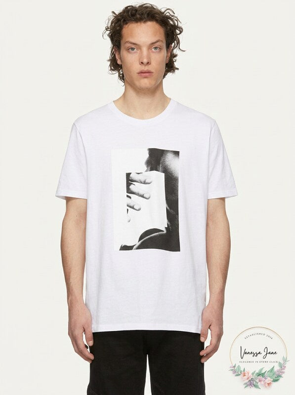 Hugo Hugo Boss Mens Picture in Picture Graphic T-Shirt Size, XL